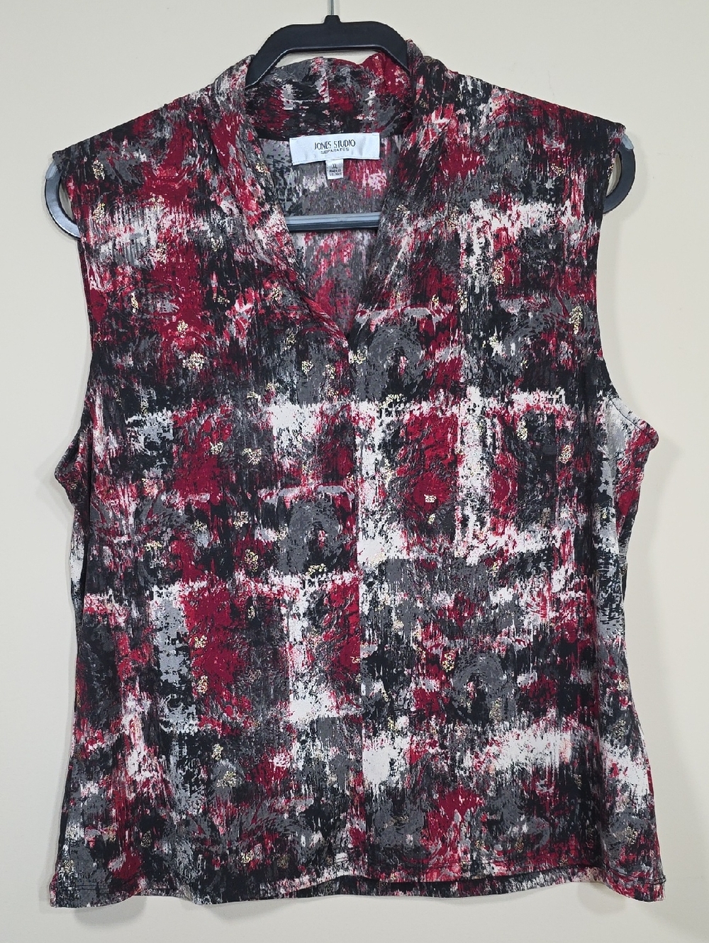 Jones Studio Sleeveless Abstract Blouse Size XL